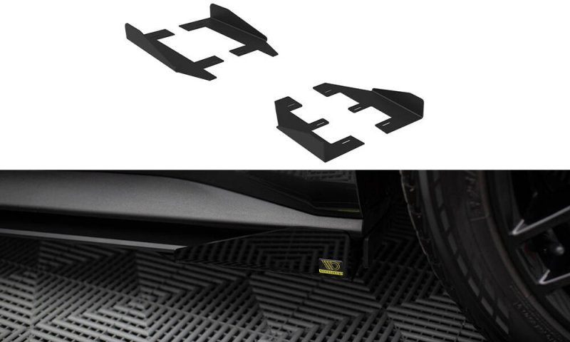 Maxton Side Flaps Ford Mustang GT Mk6 schwarz Hochglanz FOMU6GTCNC-SF1-G