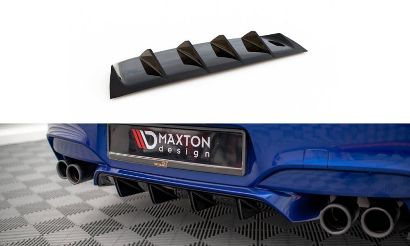 Maxton Diffusor Heck Ansatz BMW M6 Gran Coupe / Coupe / Cabriolet F06 / F13 / F12 schwarz Hochglanz BM-6-12-M-RS1-G