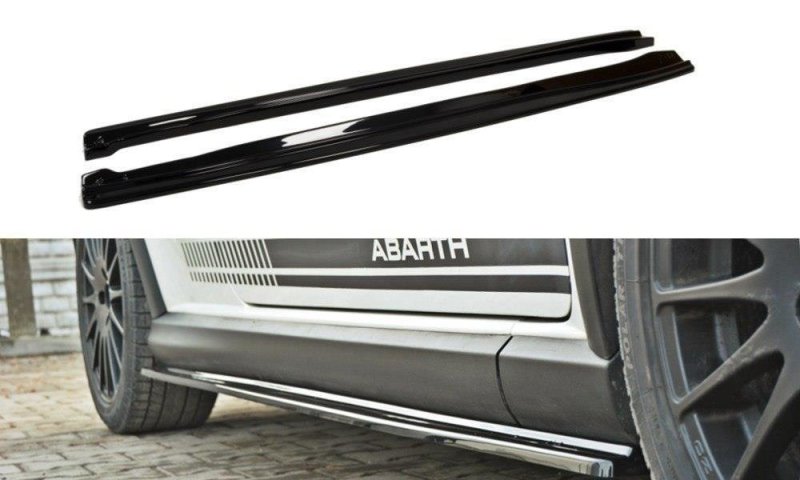 Maxton Seitenschweller Ansatz für FIAT GRANDE PUNTO ABARTH Carbon Look  FI-GP-ABARTH-SD1-C