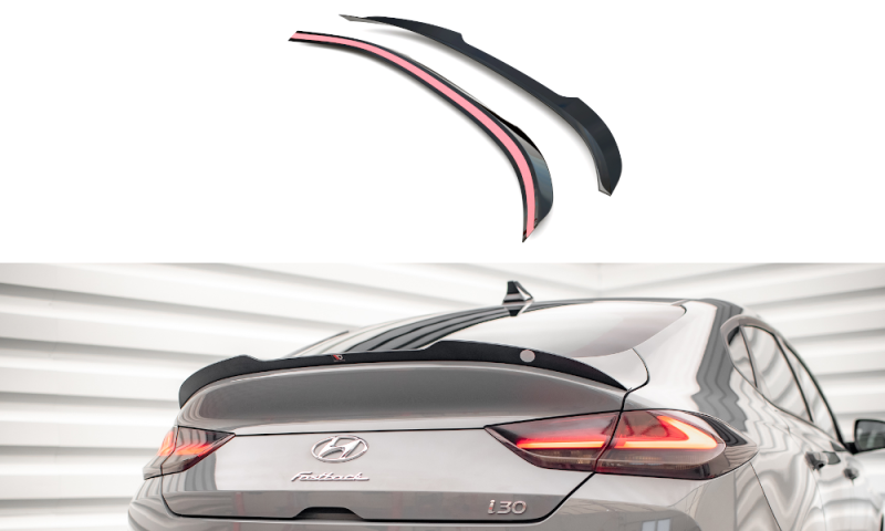 Maxton Spoiler CAP Abrisskante Hyundai I30 Fastback N-Line Mk3 schwarz Hochglanz HY-I30-3F-NLINE-FB-CAP1-G