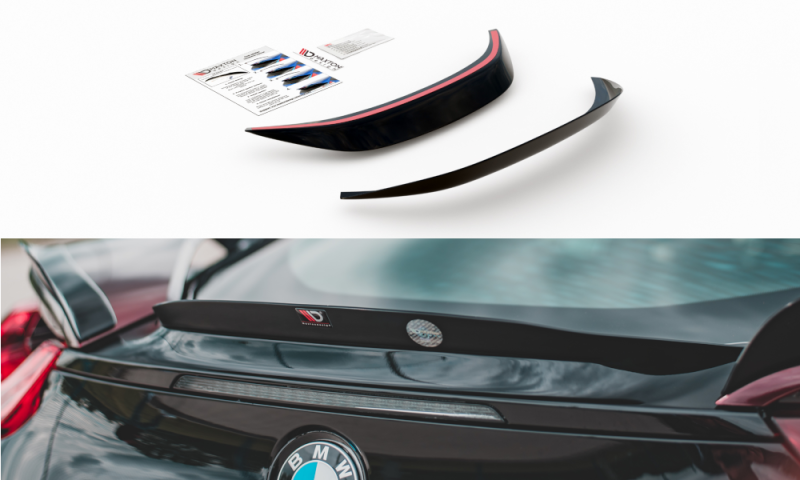 Maxton Zentrale Spoiler Abrisskante für BMW i8 schwarz Hochglanz BM-I8-1-CAP1-G