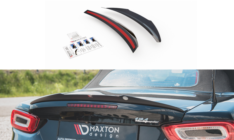 Maxton Spoiler CAP für Fiat 124 Spider Abarth schwarz Hochglanz FI-124-1-AB-CAP2-G