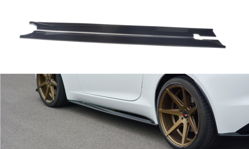 Maxton Seitenschweller Ansatz für JAGUAR F-TYPE schwarz Hochglanz JA-F-TYPE-1-SD1-G