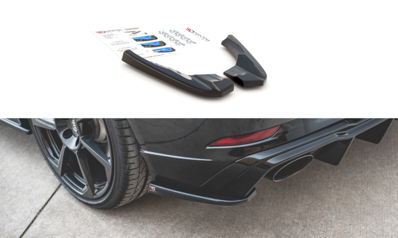 Maxton Heck Ansatz Flaps Diffusor V.2 für Audi RS3 8V Sportback Facelift schwarz Hochglanz AU-RS3-8VF-RSD2-G