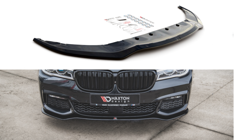 Maxton Front Ansatz V.1 für BMW 7 M-Paket G11 schwarz Hochglanz BM-7-11-MPACK-FD1-G