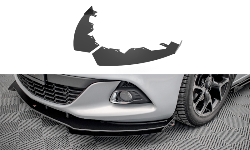 Maxton Front Flaps Opel Astra GTC OPC-Line J schwarz Hochglanz OPASJGTCOPCLINECNC-FSF1-G