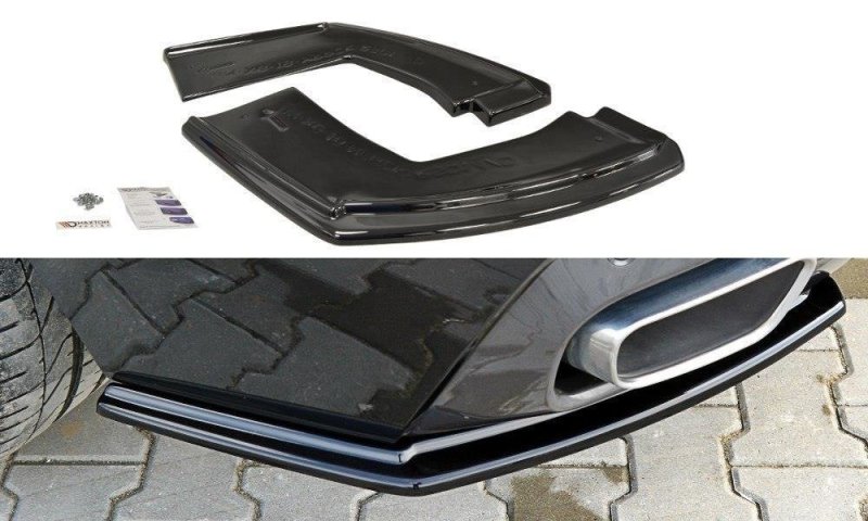 Maxton Heck Ansatz Flaps Diffusor für BMW X6 F16 M Paket schwarz Hochglanz BM-X6-16-MPACK-RSD1-G