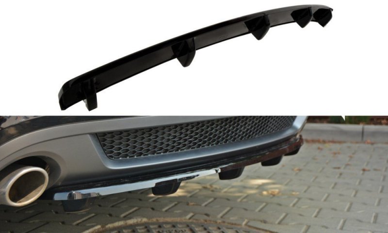 Maxton Mittlerer Diffusor Heck Ansatz für AUDI A5 S-LINE DTM LOOK schwarz Hochglanz AU-A5-SLINE-RD1+RD2-G