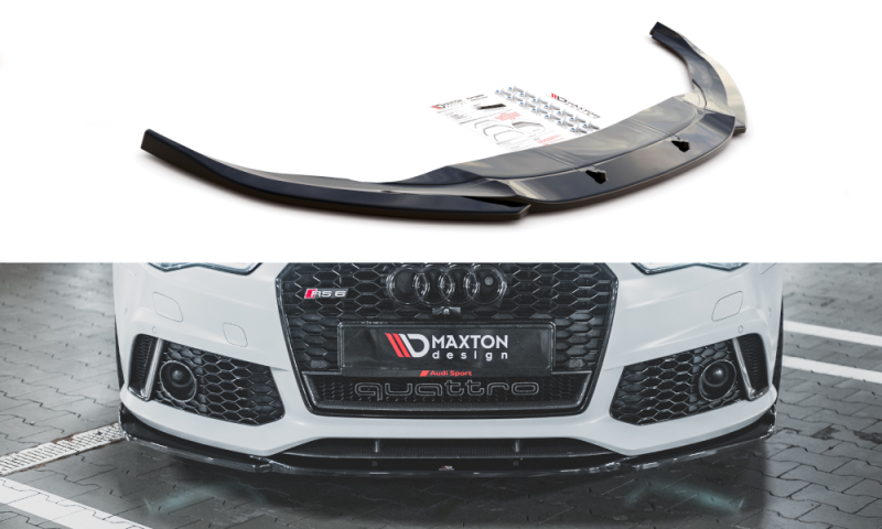 Maxton Front Ansatz V.3 für Audi RS6 C7 schwarz Hochglanz AU-RS6-C7-FD3-G