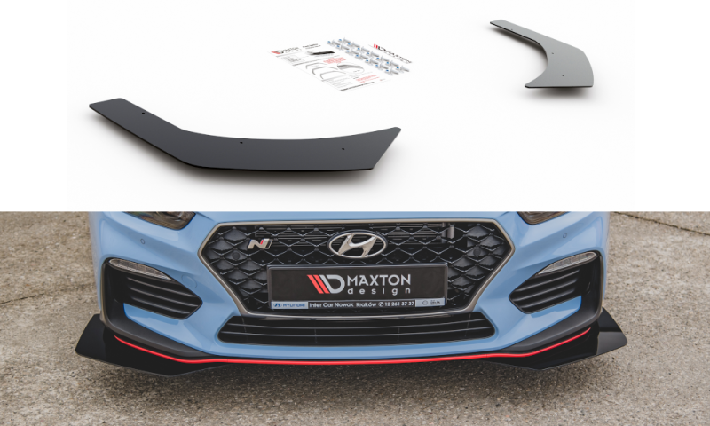 Maxton Flaps Hyundai I30 N Mk3 Hatchback / Fastback schwarz Hochglanz HYI303NCNC-FSF1-G