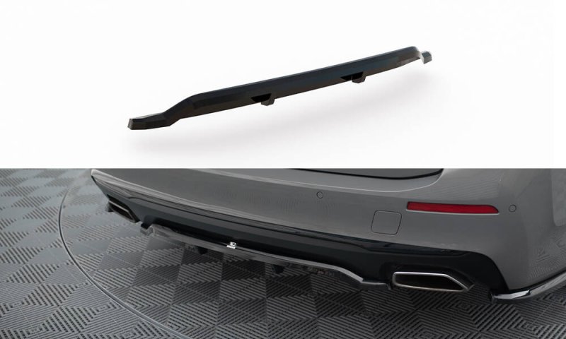Maxton Mittlerer Cup Diffusor Heck Ansatz BMW 5er G30 / G31 Facelift schwarz Hochglanz BM-5-G31F-RD1G+RD2-G