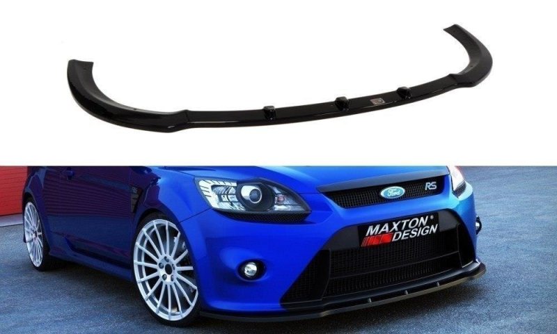 Maxton Front Ansatz V.1 für Ford Focus RS Mk2 schwarz Hochglanz FO-FO-2-RS-FD1-G