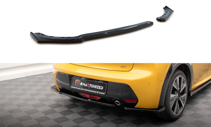 Maxton Heck Ansatz Flaps Diffusor für Peugeot 208 GT Mk2 schwarz Hochglanz PE-208-2-GT-RSD1-G
