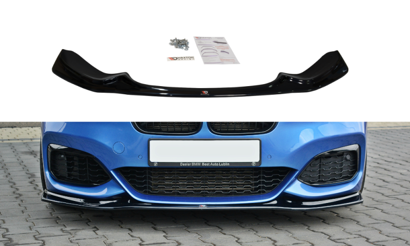 Maxton Front Ansatz V.3 für  BMW 1er F20/F21 M-Power schwarz Hochglanz BM-1-F20F-M-FD3-G