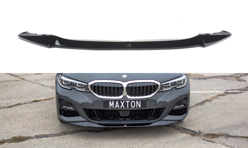 Maxton Front Ansatz V.1 für BMW 3er G20 M Paket schwarz Hochglanz BM-3-20-MPACK-FD1-G