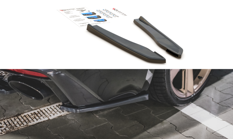 Maxton Heck Ansatz Flaps Diffusor für Audi RS5 F5 Facelift schwarz Hochglanz AU-RS5-2F-RSD1-G
