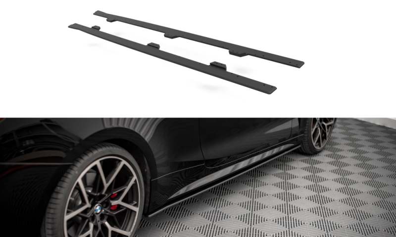 Maxton Street Pro Seitenschweller Ansatz für BMW 4er M-Paket G22 BM4G22MPACKCNC-SD1B