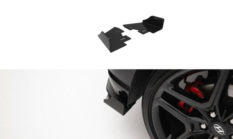 Maxton Hintere Seiten Flaps Hyundai Veloster N Mk2 schwarz Hochglanz HYVE2NCNC-RSF1-G
