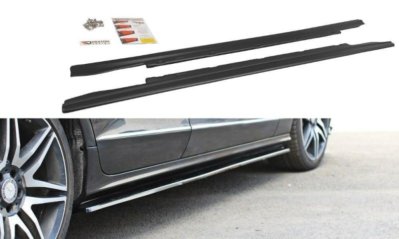 Maxton Seitenschweller Ansatz für Mercedes CLS C218 schwarz Hochglanz ME-CLS-218F-SD1-G