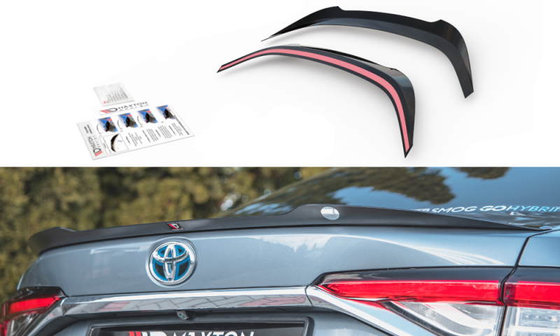 Maxton Spoiler CAP für Toyota Corolla XII Limousine schwarz Hochglanz TO-CO-12-S-CAP1-G