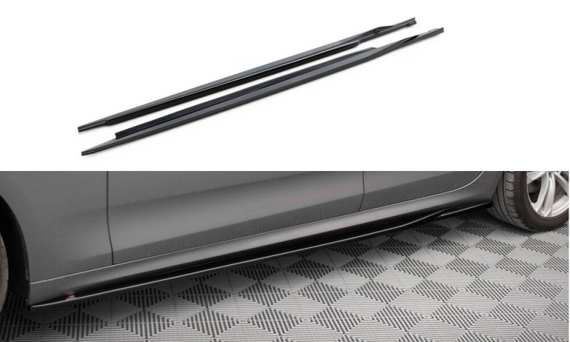 Maxton Seitenschweller Ansatz BMW 5er GT M-Paket F07 schwarz Hochglanz BM-5-GT-07-MPACK-SD1-G