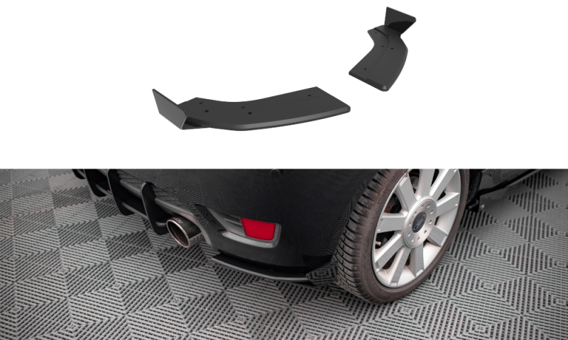 Maxton Street Pro Heck Ansatz Flaps Diffusor +Flaps für Ford Fiesta ST Mk6 schwarz Hochglanz FOFI6STCNC-RSD1B+RSF1-G