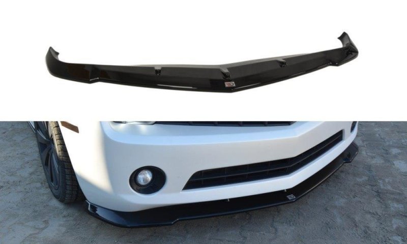 Maxton Front Ansatz für Chevrolet Camaro 5 schwarz Hochglanz CH-CA-5-SS-US-FD1-G