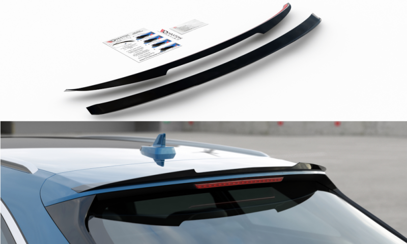 Maxton Spoiler CAP für Audi A6 S-Line / S6  C8 Avant schwarz Hochglanz AU-A6-C8-SLINE-AV-CAP1-G
