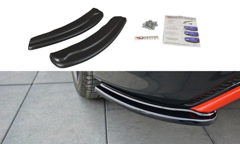 Maxton Heck Ansatz Flaps Diffusor für Ford Focus ST-Line Mk3 FL schwarz Hochglanz FO-FO-3F-STLINE-RSD1-G