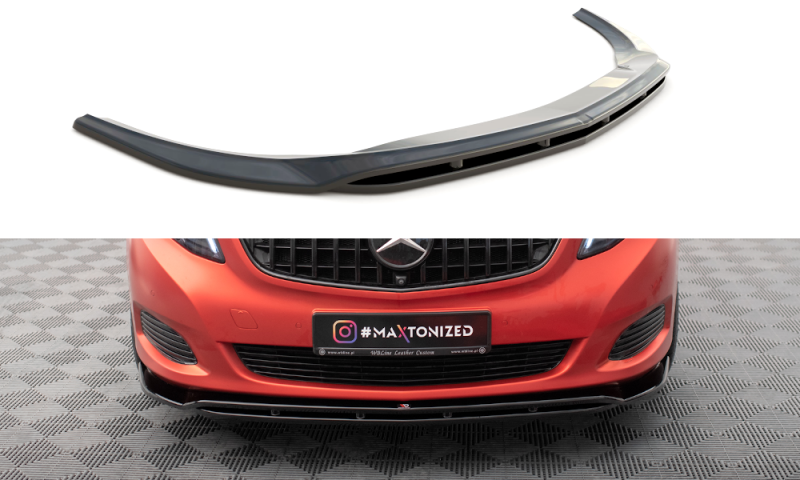 Maxton Front Ansatz V.4 für Mercedes-Benz V-Klasse W447 schwarz Hochglanz ME-V-447-FD3G+FD3R-G