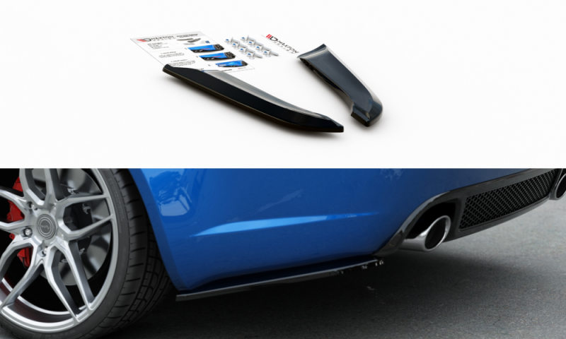 Maxton Heck Ansatz Flaps Diffusor V.1 für Audi RS4 Limousine B7 schwarz Hochglanz AU-RS4-B7-RSD1-G