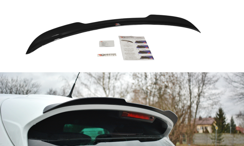Maxton Spoiler CAP für RENAULT CLIO MK4 RS schwarz Hochglanz RE-CL-4-RS-CAP1-G
