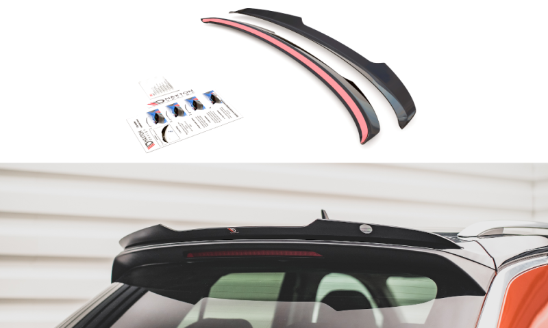 Maxton Spoiler CAP für Volkswagen T-Roc Mk1 schwarz Hochglanz VW-T-ROC-1-CAP1-G