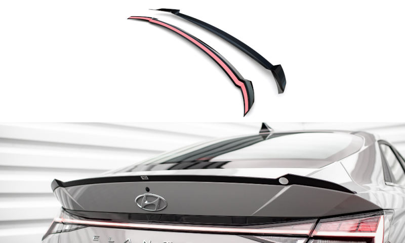 Maxton Spoiler CAP für Hyundai Elantra Mk7 schwarz Hochglanz HY-EL-7-CAP1-G