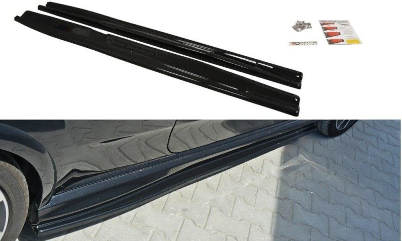 Maxton Seitenschweller Ansatz für Fiat Punto Evo Abarth Carbon Look  FI-PU-EVO-AB-SD1-C