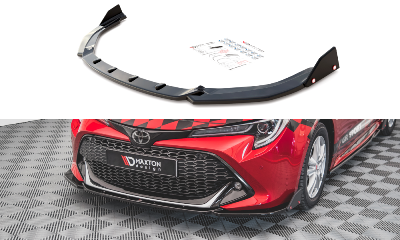 Maxton Front Ansatz V.1 +Flaps für Toyota Corolla GR Sport Hatchback XII TO-CO-12-HB-GR-FD1G+FS