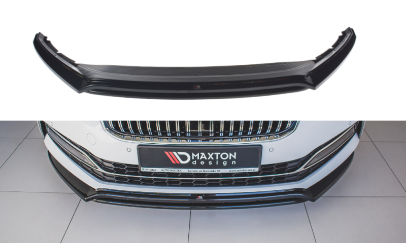 Maxton Front Ansatz V.3 für Skoda Superb Mk3 FL schwarz Hochglanz SK-SU-3F-FD3G+FD3R-G