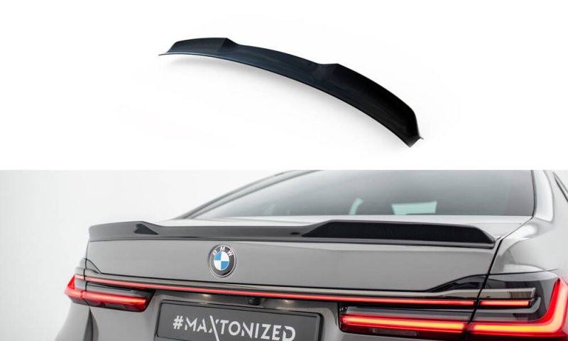 Maxton Spoiler CAP Abrisskante 3D BMW 7 G11 / G12 schwarz Hochglanz BM-7-11-MPACK-CAP2-G