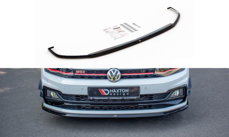 Maxton Front Ansatz V.3 für VW Polo AW GTI schwarz Hochglanz VW-PO-6-GTI-FD3-G