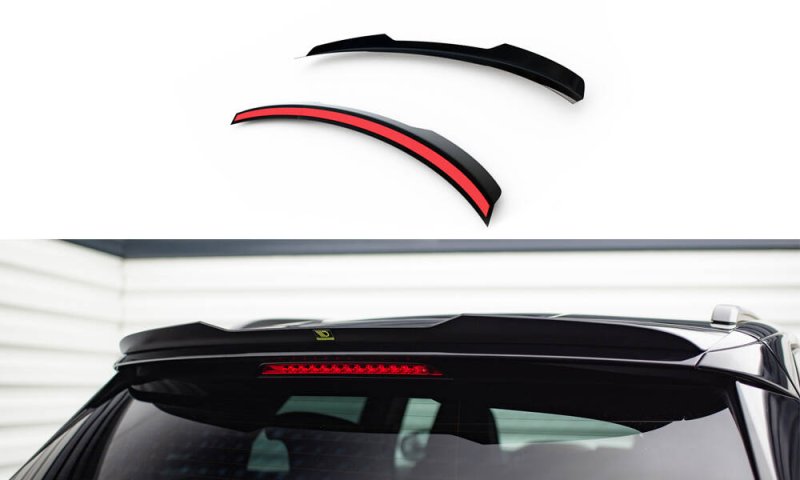 Maxton Spoiler CAP Abrisskante Peugeot 3008 GT-Line Mk2 Facelift schwarz Hochglanz PE-3008-2F-GTLINE-CAP1-G
