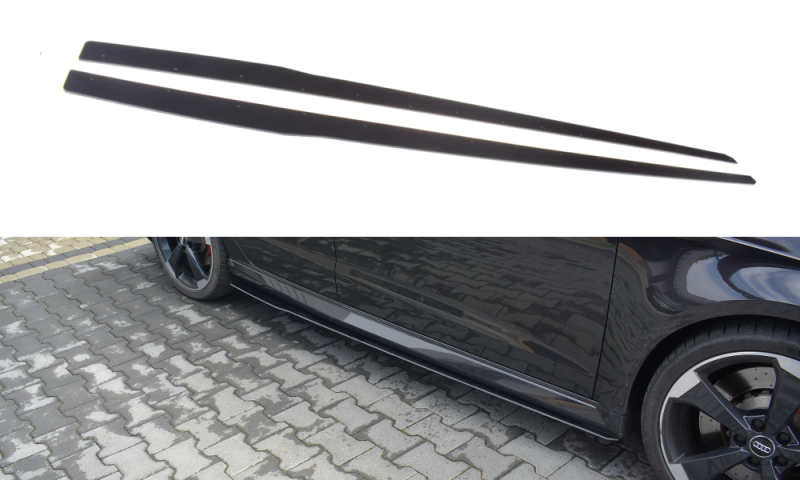 Maxton Sport Seitenschweller Ansatz für V.1 für Audi RS3 8V FL Sportback AU-RS3-8VF-CNC-SD1