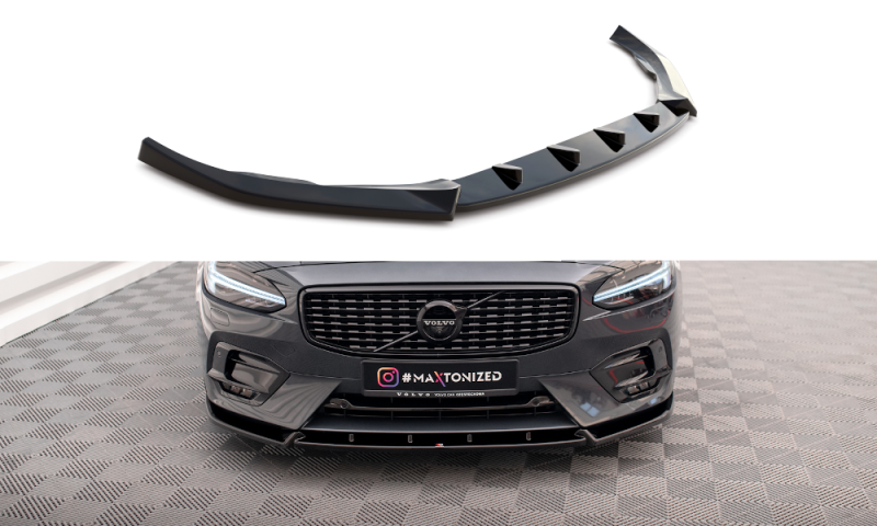 Maxton Front Ansatz für Volvo V90 R-Design Mk2 schwarz Hochglanz VO-V90-2-RDESIGN-FD1-G