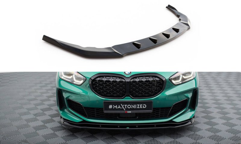 Maxton Front Ansatz V.9 BMW M135i F40 schwarz Hochglanz BM-1-40-M-FD2-G