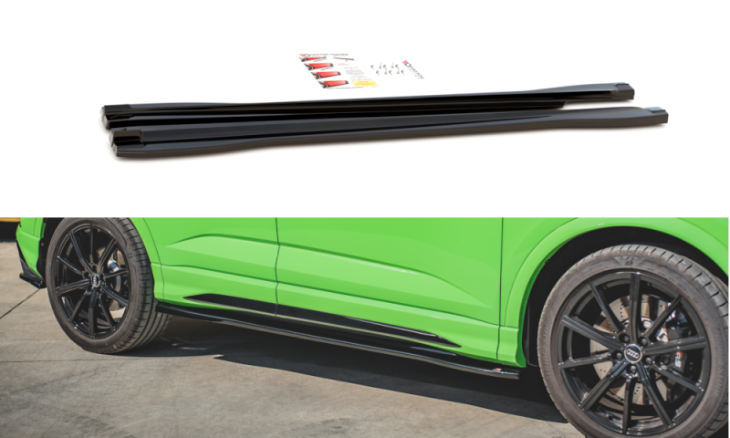 Maxton Seitenschweller Ansatz für Audi RSQ3 F3 schwarz Hochglanz AU-RSQ3-2-SD1-G