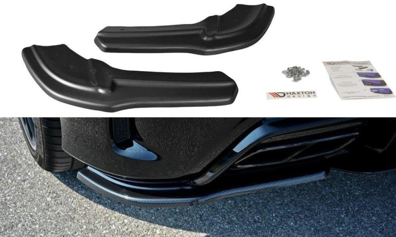 Maxton Heck Ansatz Flaps Diffusor für Mercedes A W176 AMG Facelift schwarz Hochglanz ME-A-176F-AMG-RSD1-G