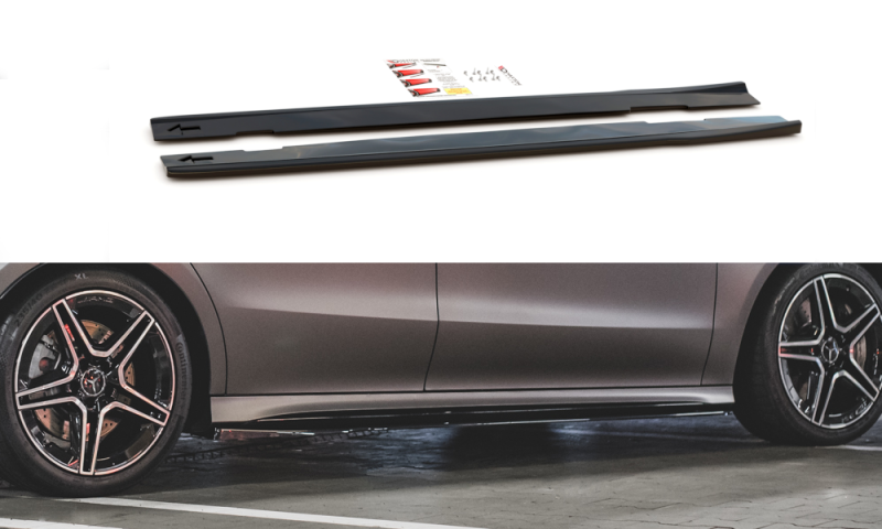 Maxton Seitenschweller Ansatz für Mercedes-AMG CLA 35 / 45 C118 schwarz Hochglanz ME-CLA-118-AMG-SD1-G