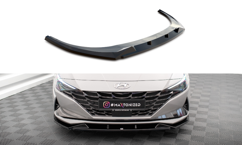 Maxton Front Ansatz für Hyundai Elantra Mk7 schwarz Hochglanz HY-EL-7-FD1-G