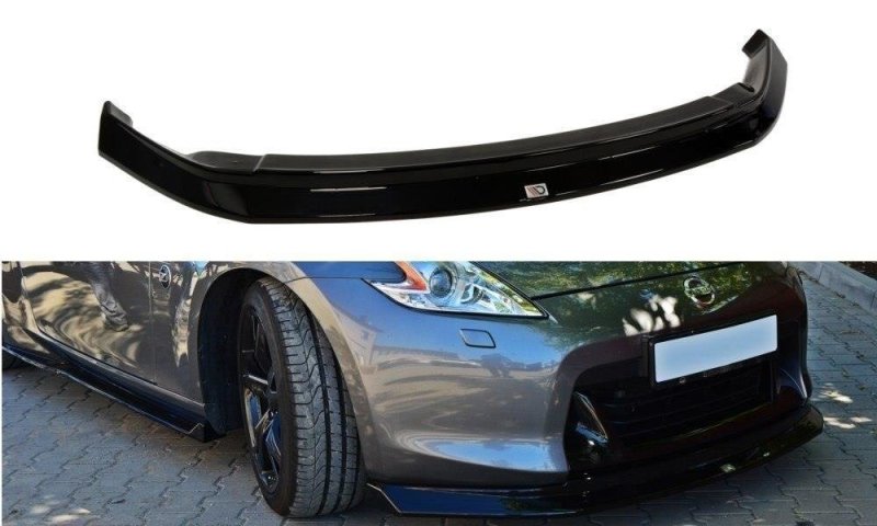 Maxton Front Ansatz für Nissan 370Z schwarz Hochglanz NI-370-FD1-G