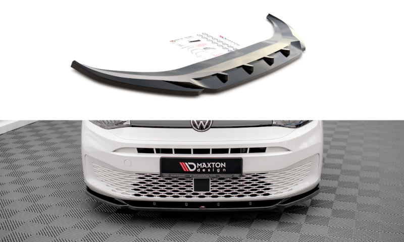 Maxton Front Ansatz V.1 für Volkswagen Caddy Mk5 schwarz Hochglanz VW-CA-5-FD1-G