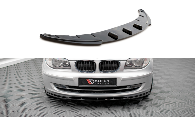 Maxton Front Ansatz V.2 BMW 1er E81 Facelift schwarz Hochglanz BM-1-81F-FD2-G